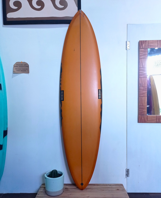 6'10 MOONSTONE PINTAIL WITH CHANNELS BURNT ORANGE
