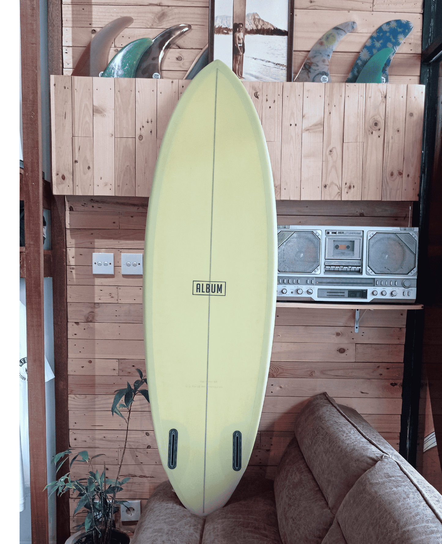 TWINSMAN 5'6 EARTHY GREEN ROUND TAIL