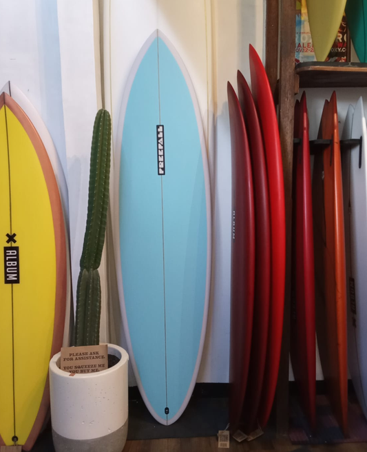 6'8 PADDLE POP BABY BLUE WITH WHITE RAIL