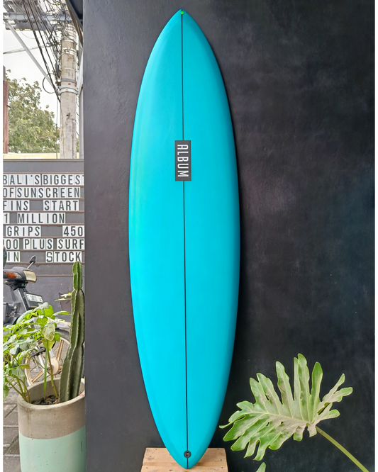 6'4 MONSTONE PINTAIL WITH CHANNEL ELECTRIC SEAFOAM