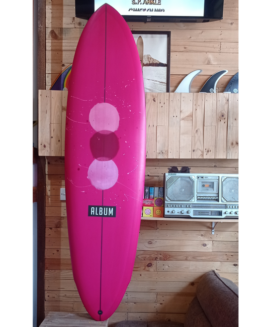 6'6 DARKNESS HOT PINK WITH 3 CIRCLES