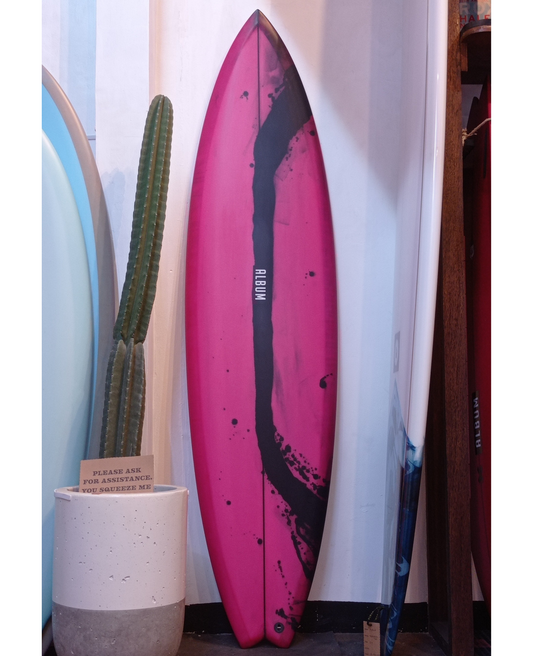 6'6 INSANITY SWALLOW PINK BLACK STRIPE