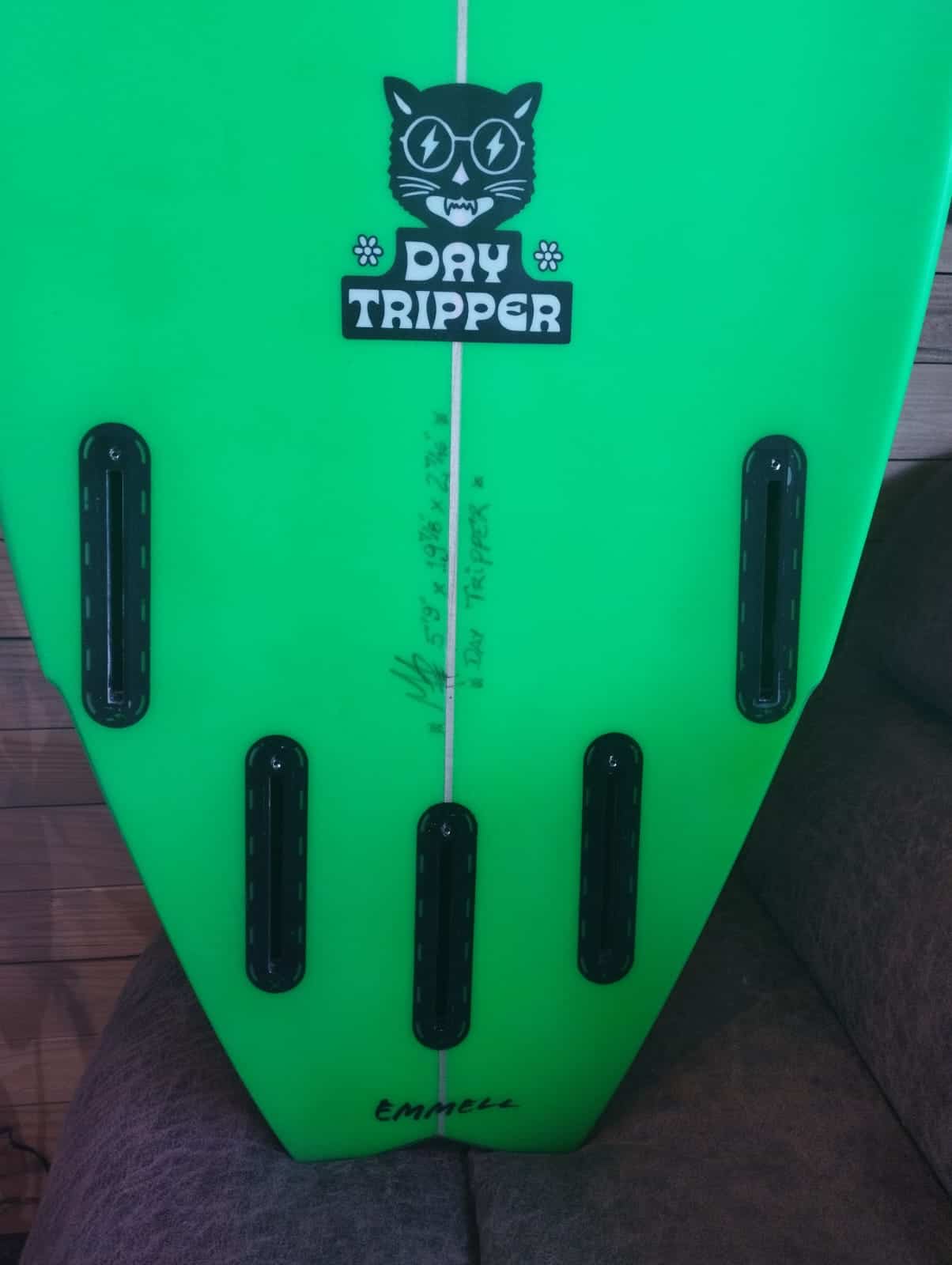 5'9 DAY TRIPPER 5 FINS GREEN BLUE