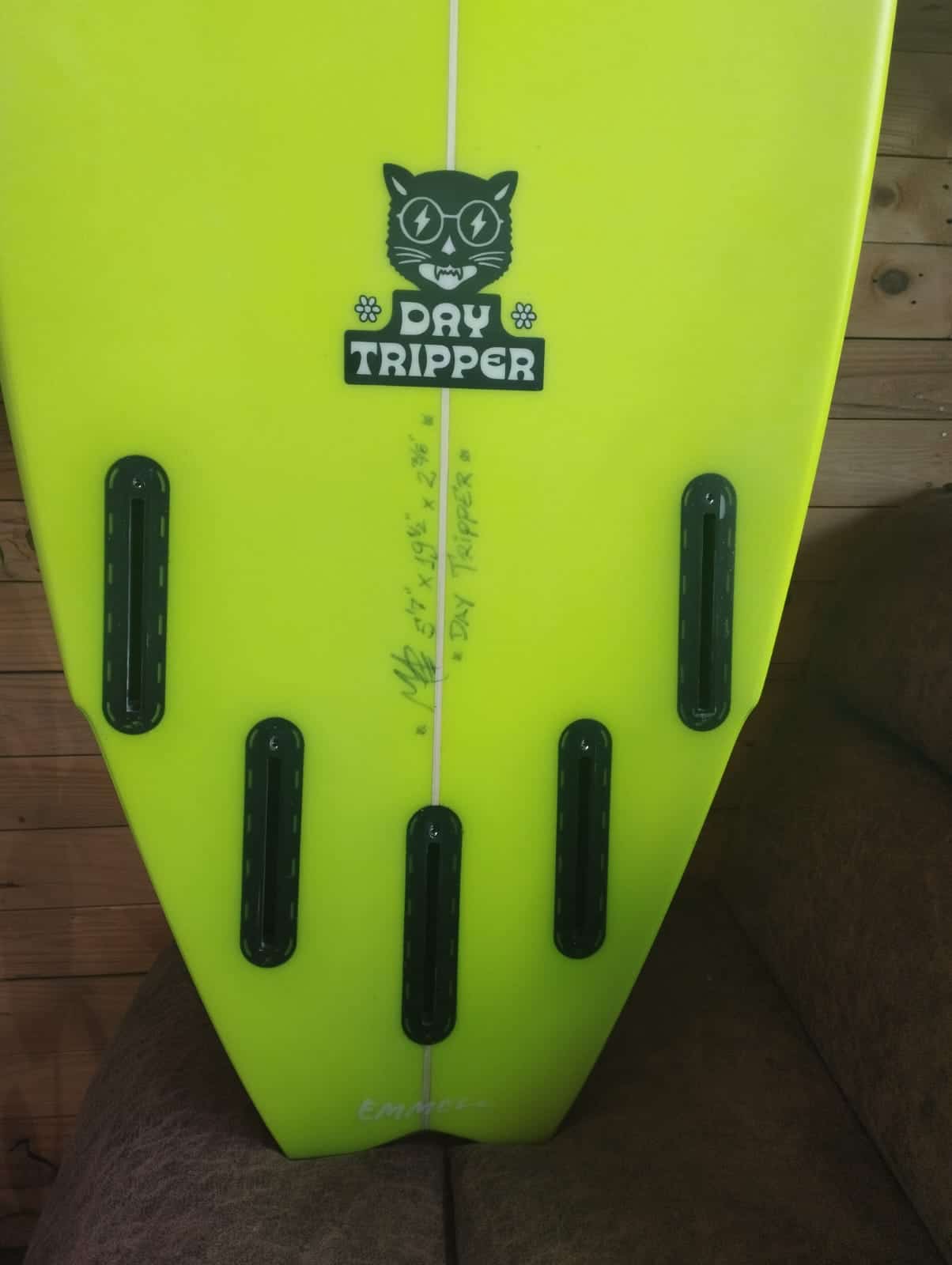 5'7 DAY TRIPPER 5 FINS PINK YELLOW