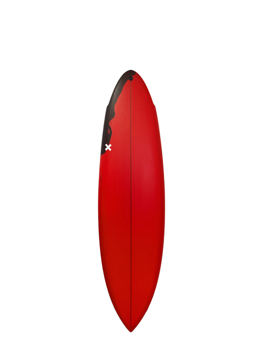 6'2 WARP TWIN RED BLACK ABSTRACT