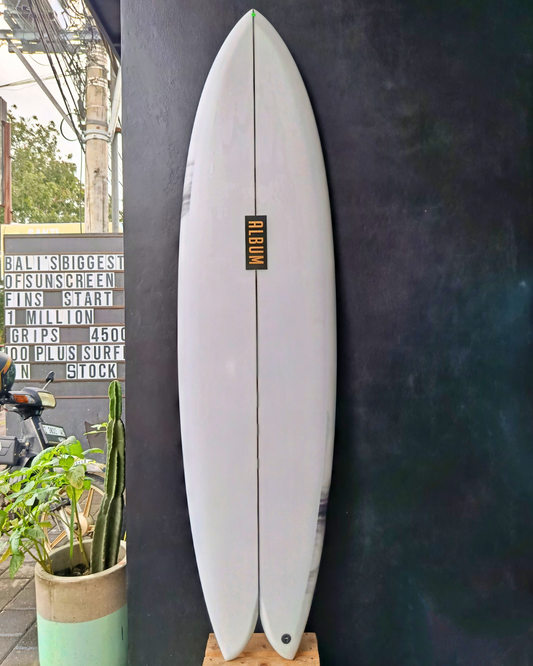 6'8 VESPER CLEAR AND BLACK ABSTRACT