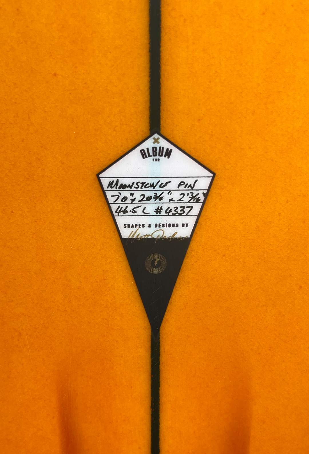 7'0 MOONSTONE ORANGE ABSTRACT WITH CHANNEL