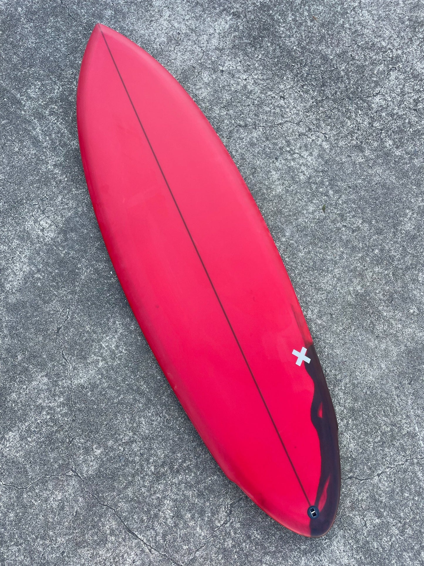 5'8 WARP TWIN RED BLACK ABSTRACT