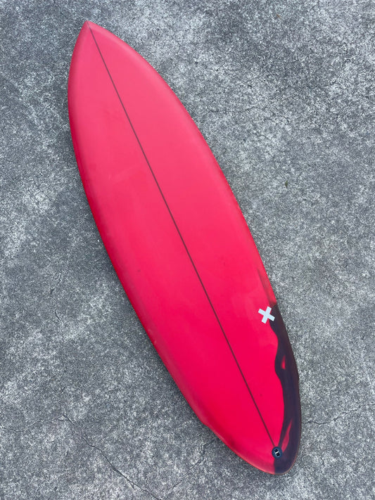 5'8 WARP TWIN RED BLACK ABSTRACT